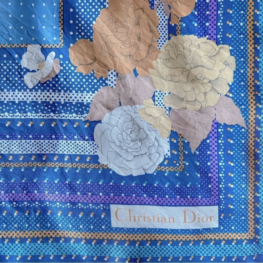 Christian Dior Silk Floral Scarf - Picture 3 of 8